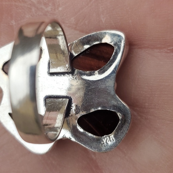 New Red Tiger Eye 925 Silver Ring. - Picture 14 of 14